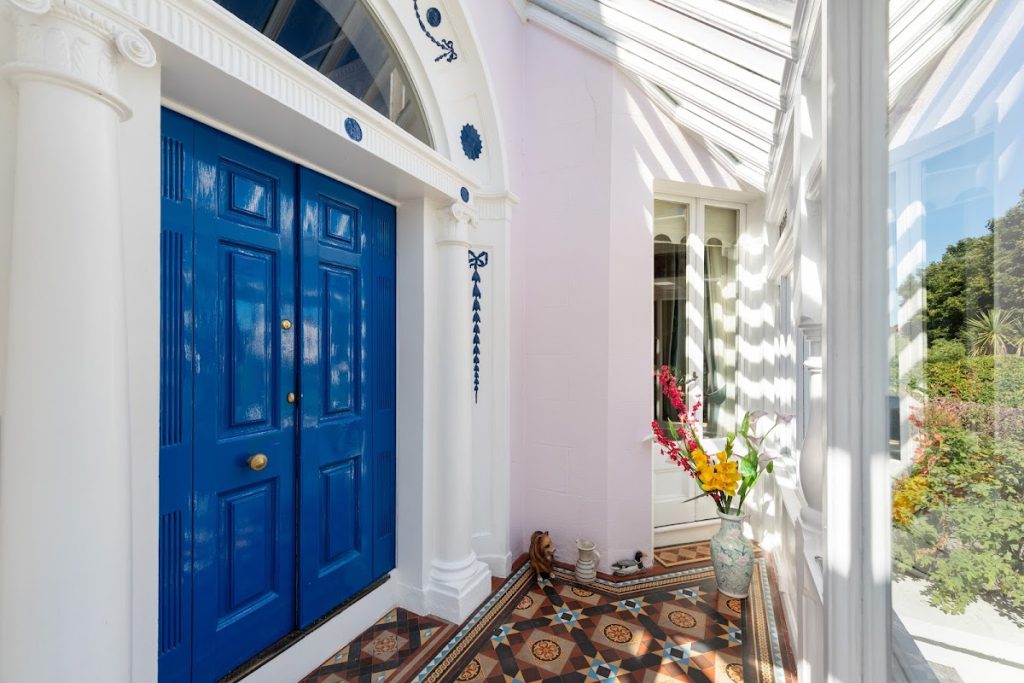 South Hill House, Merrion Park, Booterstown, Blackrock, Co. Dublin - blue front door