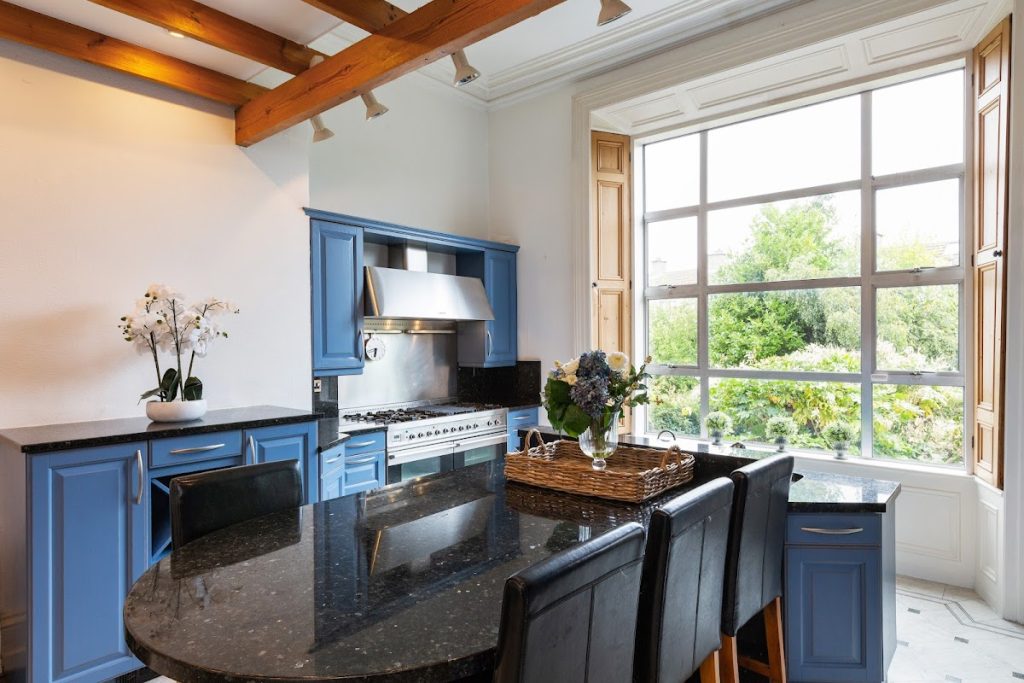 4 Willow Bank, Monkstown, Co. Dublin - Kitchen with blue finishings