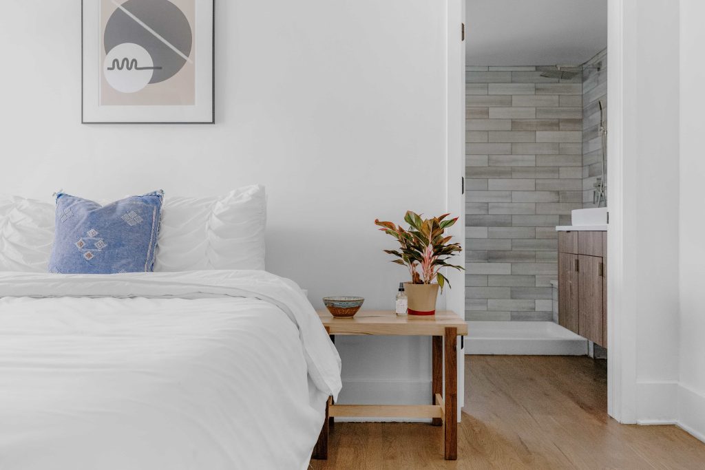 neutral colours and white bed linen help when selling your home
