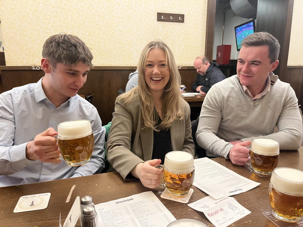 property graduates - Prague - local beer - networking